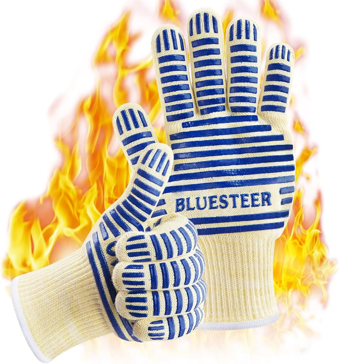 Heat Resistant 540°F Silicone Oven Mitts, Non-Slip BBQ Gloves for Cooking/Baking, Pack of 2
Heat Resistant 540°F Silicone Oven Mitts, Non-Slip BBQ Gloves for Cooking/Baking, Pack of 2