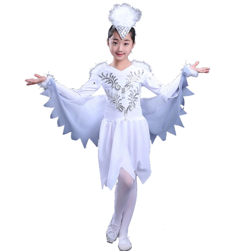 Children's performance costume, lark animal costume, girls' white dove bird performance costume dance costume
Children's performance costume, lark animal costume, girls' white dove bird performance costume dance costume