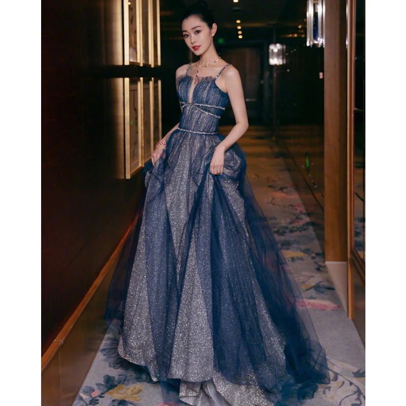 Blue Evening Gown Long Ball Dress Women's Host Elegant Sexy Strapless High Waist Zipper Style for Wedding Performance Party
Blue Evening Gown Long Ball Dress Women's Host Elegant Sexy Strapless High Waist Zipper Style for Wedding Performance Party