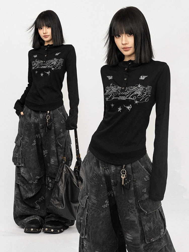 OCTTFLAB Американский ретро-худи с длинными рукавами и принтом, женский облегающий базовый топ, сексуальный женский топ из дышащей смеси полиэстера и хлопка
OCTTFLAB Американский ретро-худи с длинными рукавами и принтом, женский облегающий базовый топ, сексуальный женский топ из дышащей смеси полиэстера и хлопка