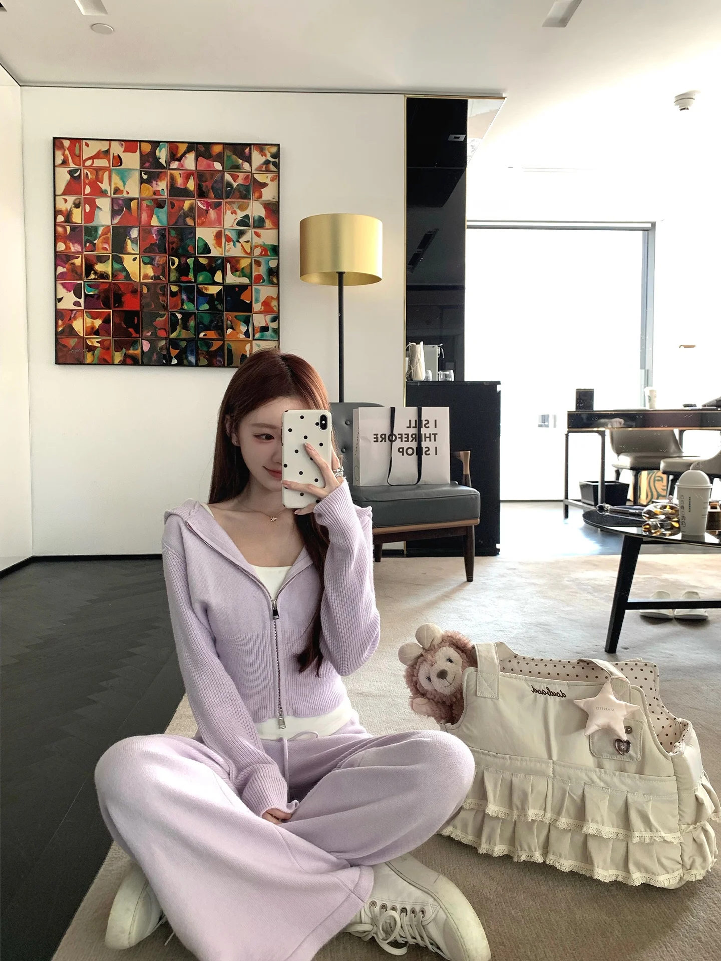 Coolline Lavender Knitted Set Soft Cozy Spring Outfit for Students Zipper Closure Long Sleeve High Waist Pants Fashionable Wo...
Coolline Lavender Knitted Set Soft Cozy Spring Outfit for Students Zipper Closure Long Sleeve High Waist Pants Fashionable Wo...