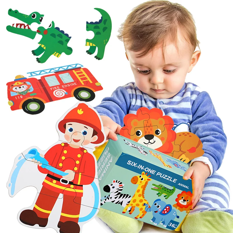 Children's Early Education/Six-In-One Puzzle/Baby 3 to 6 Years Old/Boys and Girls/Animals Transportation Puzzle Toys
Children's Early Education/Six-In-One Puzzle/Baby 3 to 6 Years Old/Boys and Girls/Animals Transportation Puzzle Toys