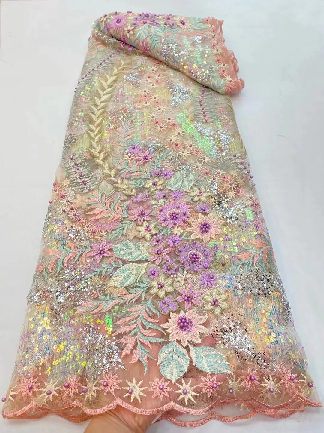 2021 Latest French Nigerian Laces Fabrics High Quality Handmade Beaded Tulle African Laces Fabric for Wedding Dress
2021 Latest French Nigerian Laces Fabrics High Quality Handmade Beaded Tulle African Laces Fabric for Wedding Dress