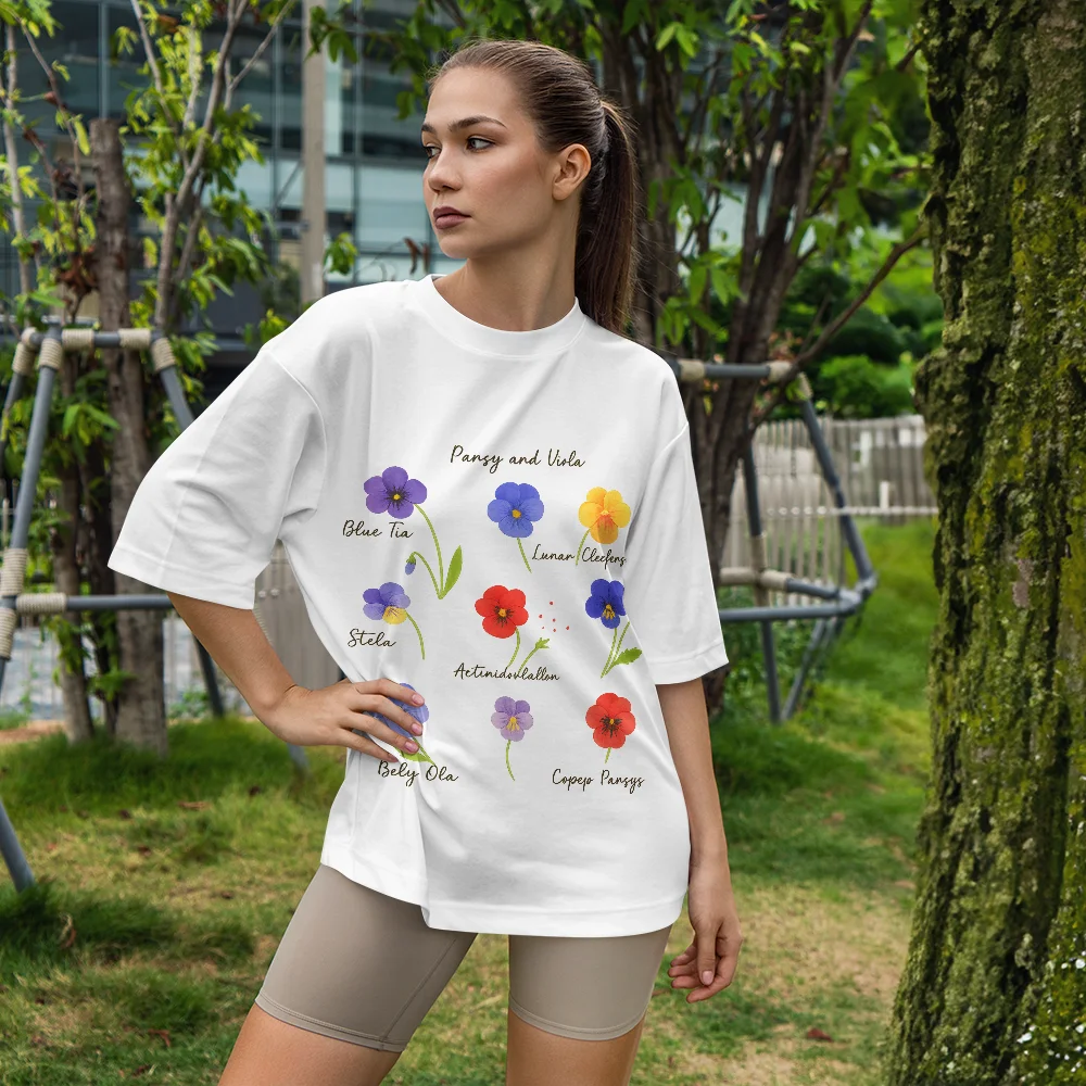 Flower Pattern Printed T-shirt for Women Round Neck Fashion Street Wear Casual Short Sleeve T-shirt Top for Women 
Flower Pattern Printed T-shirt for Women Round Neck Fashion Street Wear Casual Short Sleeve T-shirt Top for Women