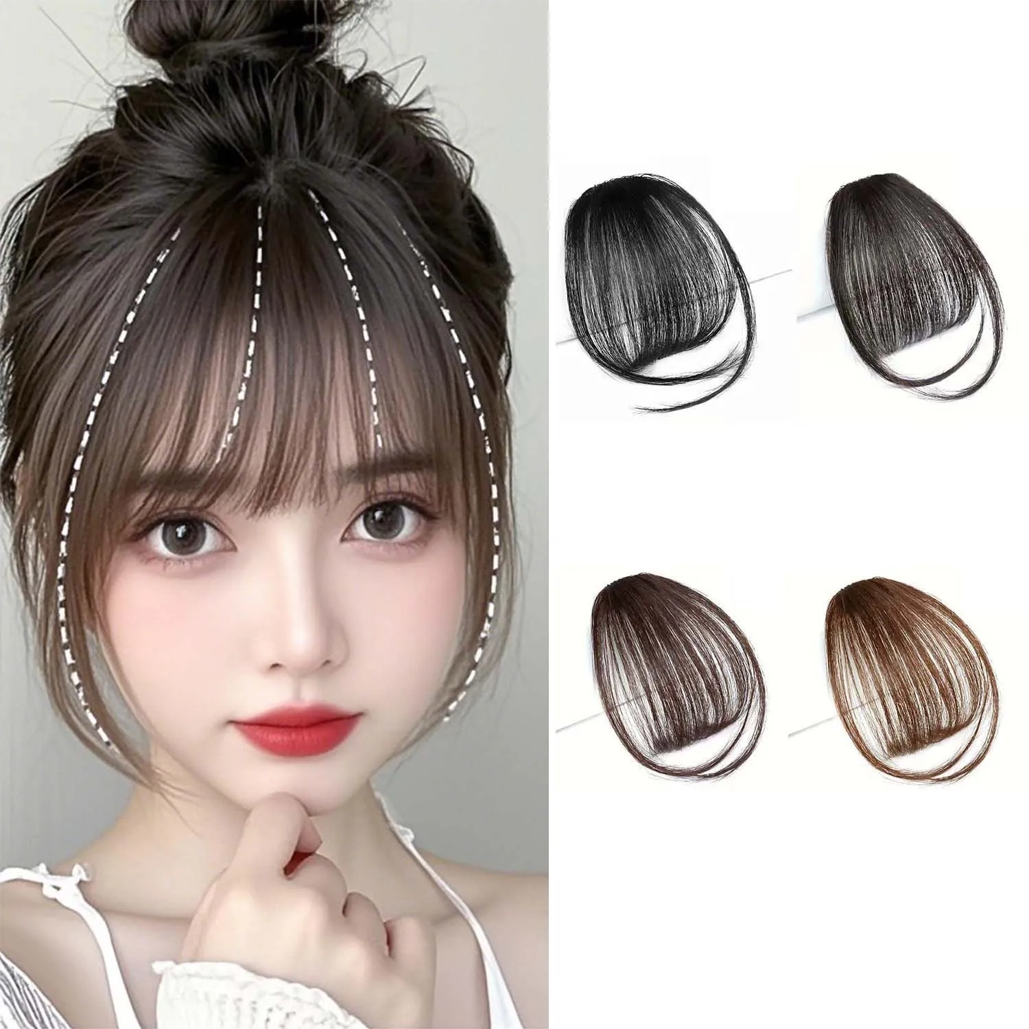 Synthetic Fake Air Bangs Clip-In Hair Extension Fringe False Blunt Hairpiece for Women Clip In Front Hair Bangs
Synthetic Fake Air Bangs Clip-In Hair Extension Fringe False Blunt Hairpiece for Women Clip In Front Hair Bangs