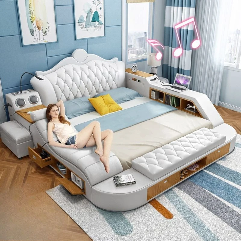 Tatami leather bed, bedroom multi-functional massage storage bed 1.8 meters double leather bed
Tatami leather bed, bedroom multi-functional massage storage bed 1.8 meters double leather bed