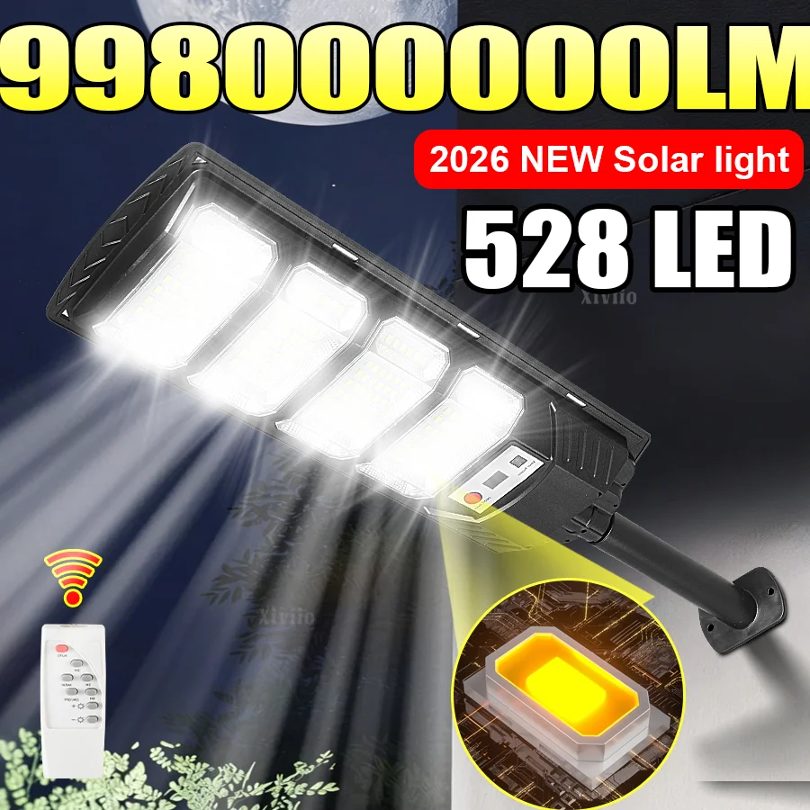 998000000LM Ultra Bright Solar LED Light 528LED Outdoor Powerful Motion Sensor Solar Lamp Waterproof External Garden Street Lamp
998000000LM Ultra Bright Solar LED Light 528LED Outdoor Powerful Motion Sensor Solar Lamp Waterproof External Garden Street Lamp