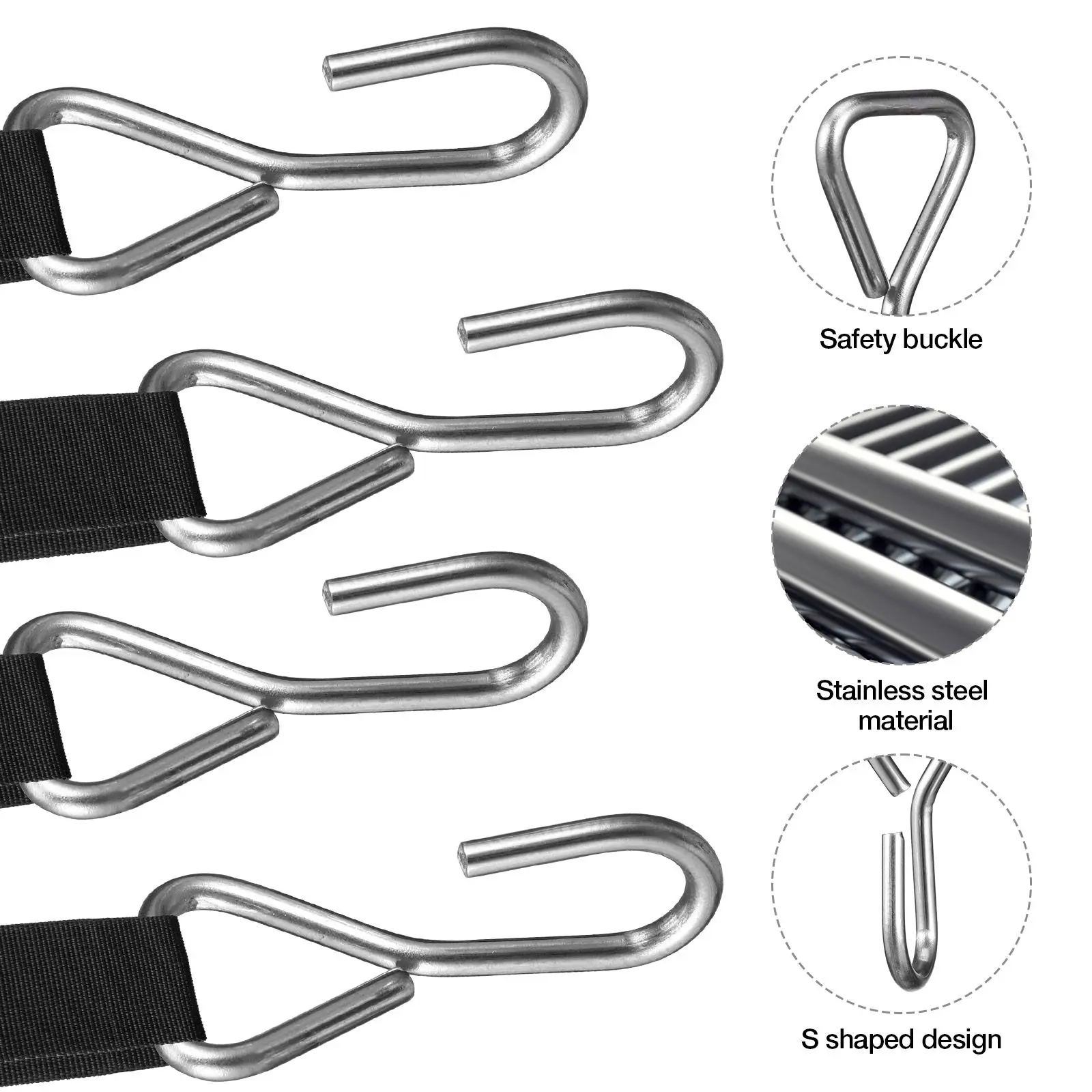 100 шт. сверхпрочных S-образных крючков из нержавеющей стали для автомобильных сидений, гамаков, ремней, крепежных элементов, крючков для веревок, автомобильных крючков
100 шт. сверхпрочных S-образных крючков из нержавеющей стали для автомобильных сидений, гамаков, ремней, крепежных элементов, крючков для веревок, автомобильных крючков