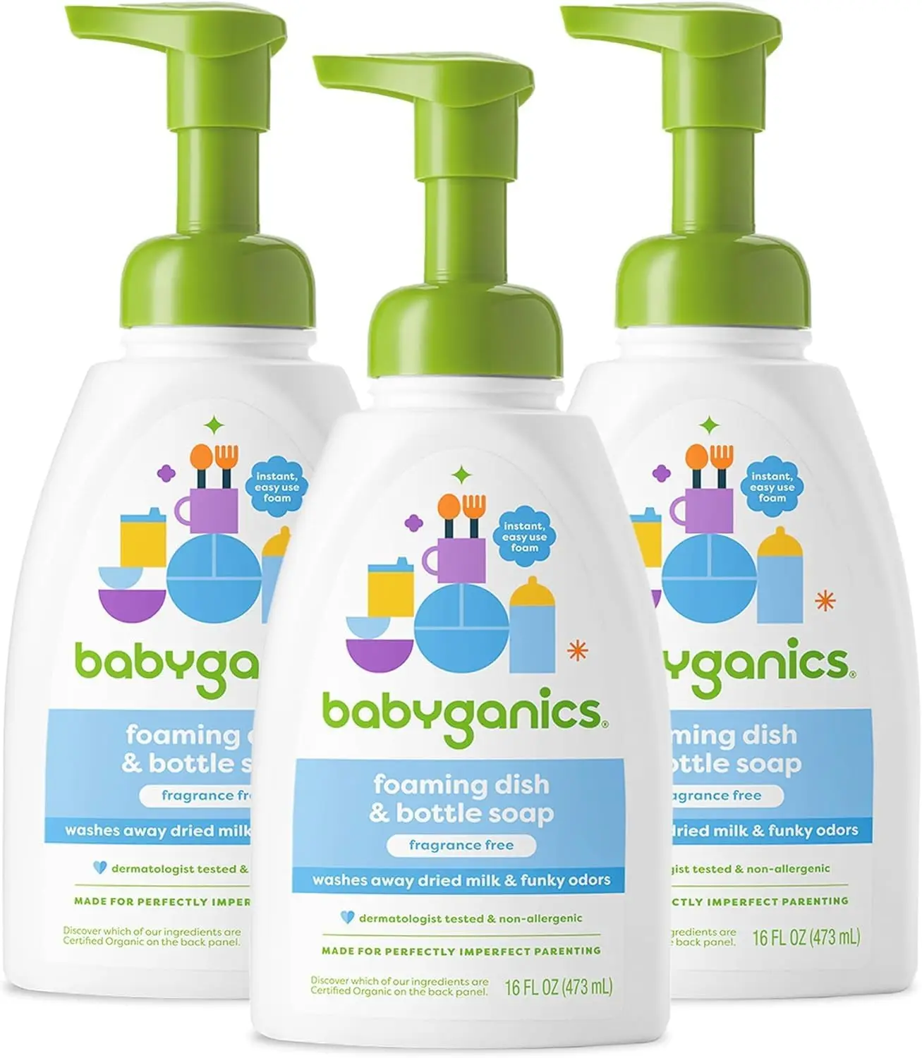 Foaming Dish Soap Fragrance Free Pump Bottle 16oz 3 Pack
Foaming Dish Soap Fragrance Free Pump Bottle 16oz 3 Pack