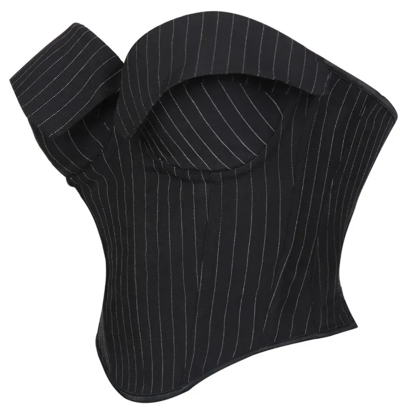 Сексуальный черный полосатый корсет с завышенной талией, офисный женский корсет, сексуальный женский корсет, бюстье, топы без бретелек, модный костюм
Сексуальный черный полосатый корсет с завышенной талией, офисный женский корсет, сексуальный женский корсет, бюстье, топы без бретелек, модный костюм