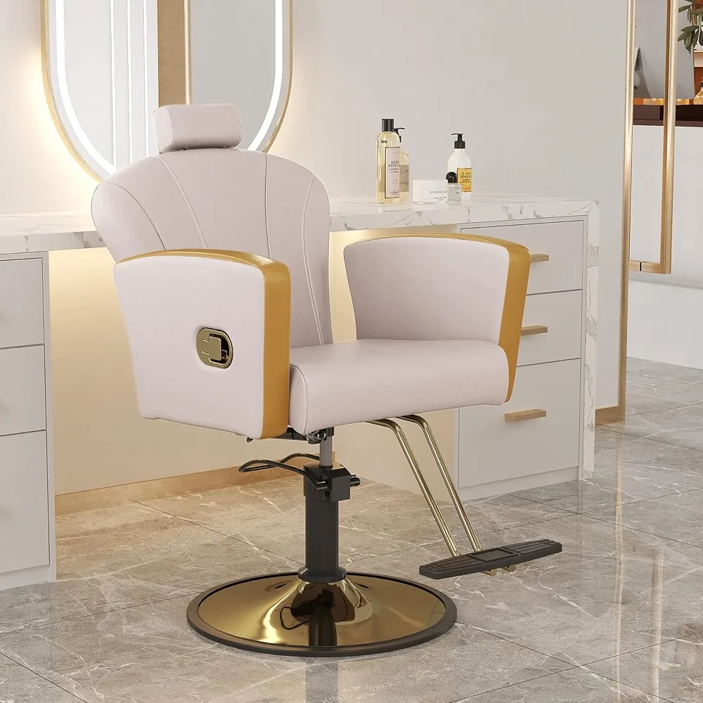 Barber Chair, Salon Chair for Hair Stylist, Reclining Salon Chair with Hydraulic Pump,360 Degree Swivel Hair Stylist Chair
Barber Chair, Salon Chair for Hair Stylist, Reclining Salon Chair with Hydraulic Pump,360 Degree Swivel Hair Stylist Chair