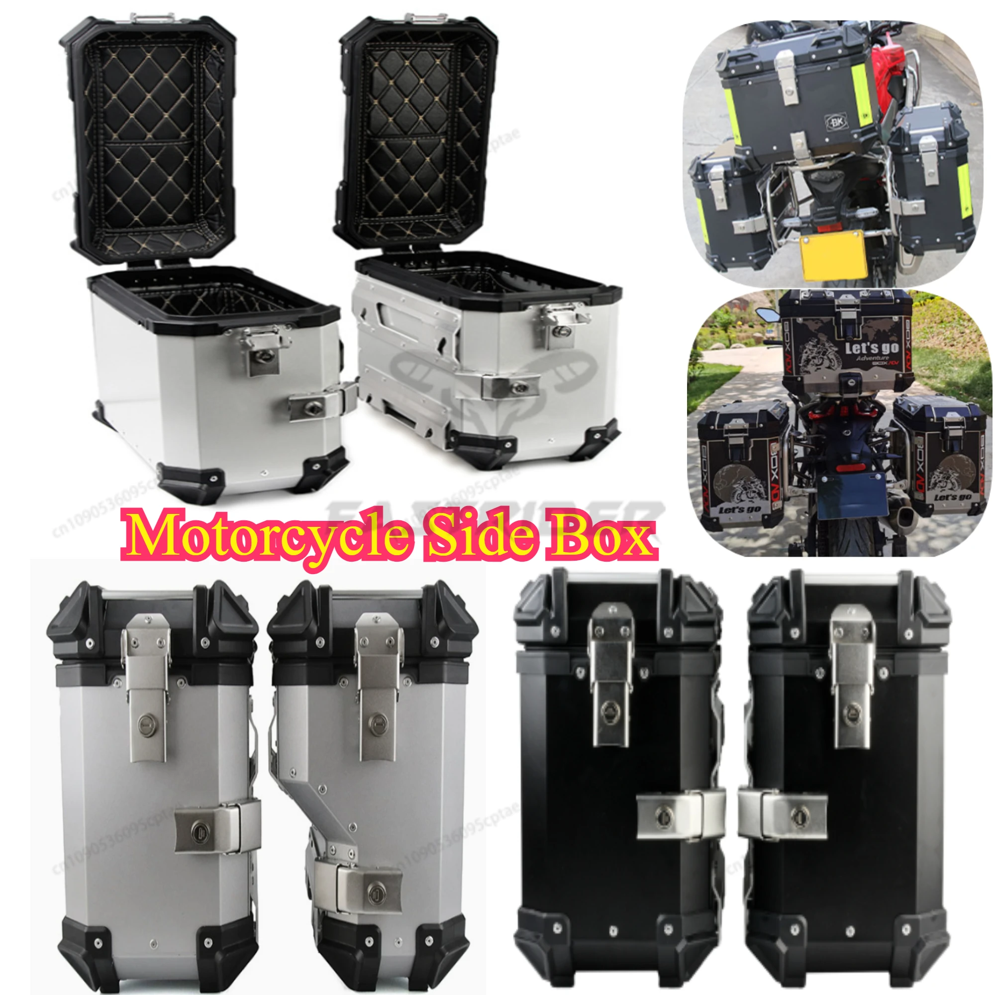 38L Universal Motorcycle Rear Top Box Side Luggage Case Para Motos Storage Trunk Travel Aluminum Alloy Tool Box Motorcycle Box
38L Universal Motorcycle Rear Top Box Side Luggage Case Para Motos Storage Trunk Travel Aluminum Alloy Tool Box Motorcycle Box