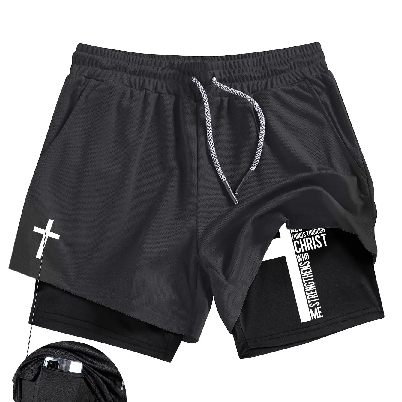 Men's double-layer fitness sports shorts - quick-drying and breathable - for training and running - summer simple printed shorts
Men's double-layer fitness sports shorts - quick-drying and breathable - for training and running - summer simple printed shorts