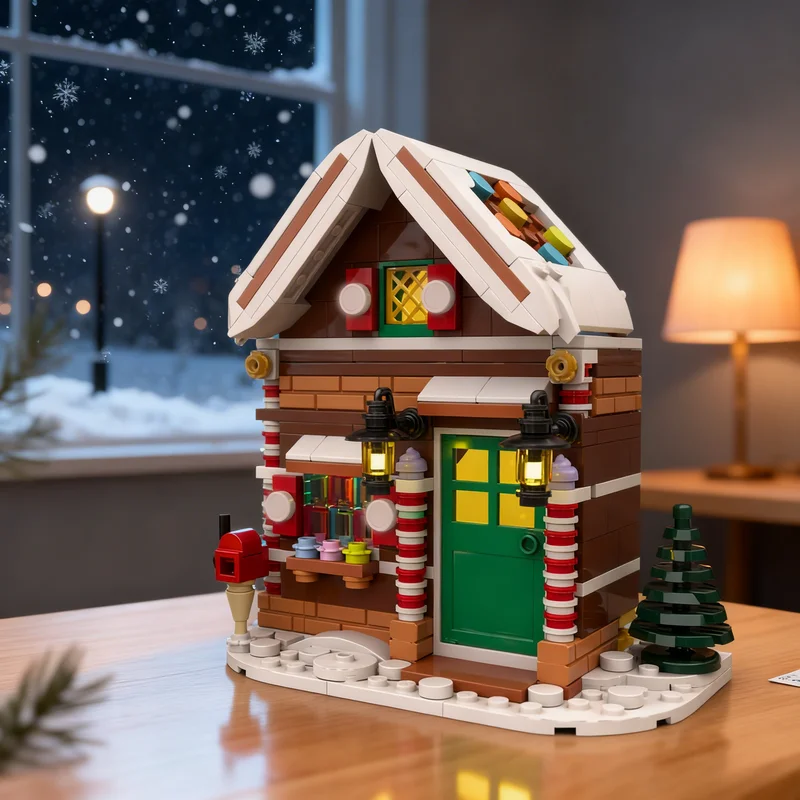 375pcs MOC GingerBread Cottage 1 2 Winter Seasonal Christmas Model Building Blocks DIY Gift Creative Collectible Display Decor
375pcs MOC GingerBread Cottage 1 2 Winter Seasonal Christmas Model Building Blocks DIY Gift Creative Collectible Display Decor