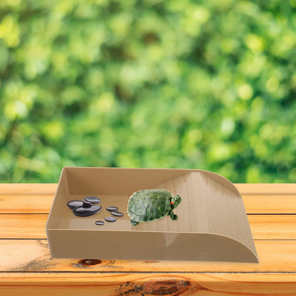 Turtle Food Bowl Reptile Feeding Dish Small Plastic Water Basin Basking Platform Habitat Accessories Tank Decorations Pet 
Turtle Food Bowl Reptile Feeding Dish Small Plastic Water Basin Basking Platform Habitat Accessories Tank Decorations Pet