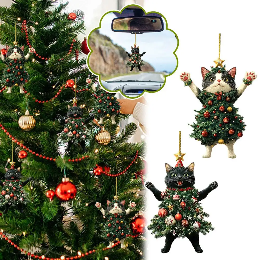 Cute Cat Hanging Ornaments Christmas Tree Pendants Pendant 2D Backpack Xmas Tree Kitten Acrylic Rearview Accessories Decora E2J0
Cute Cat Hanging Ornaments Christmas Tree Pendants Pendant 2D Backpack Xmas Tree Kitten Acrylic Rearview Accessories Decora E2J0