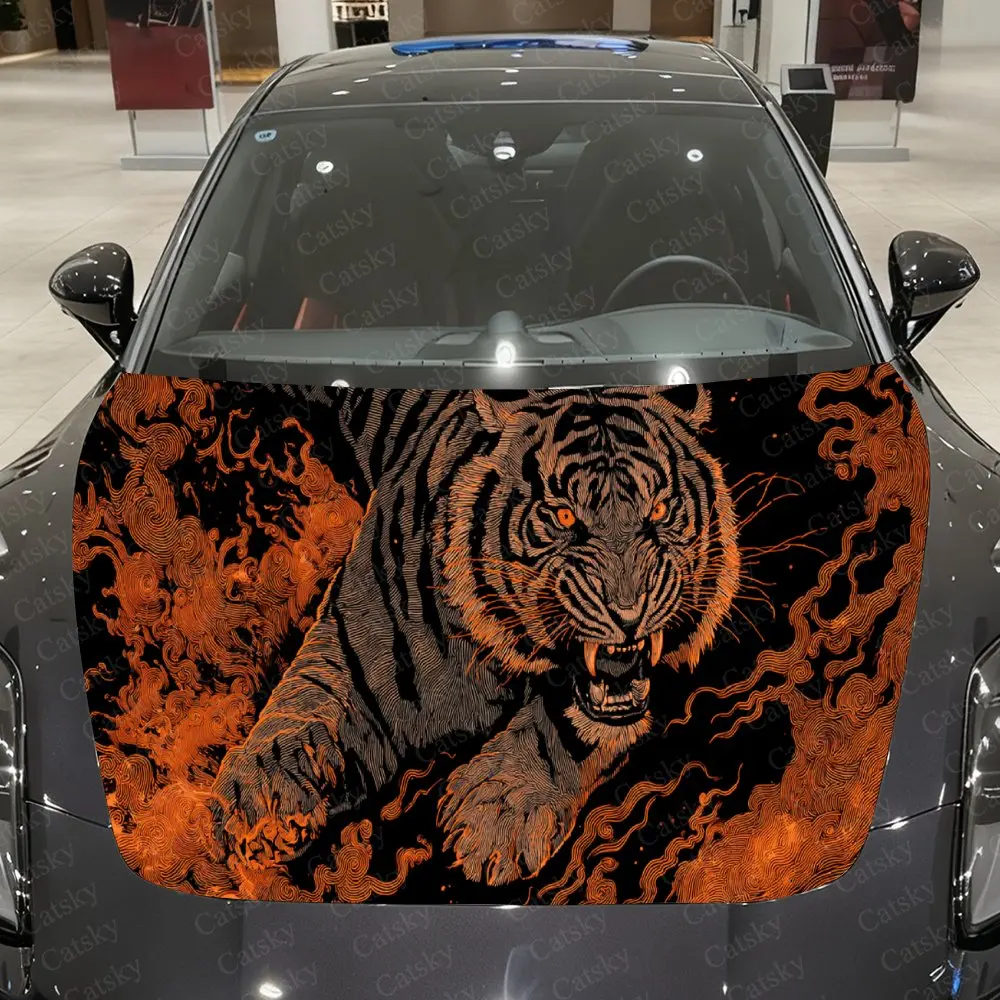 Наклейка на автомобильный чехол с изображением пылающего тигра, наклейка на капот автомобиля, водонепроницаемые и самоклеящиеся автомобильные виниловые обертывания, крутое внешнее украшение автомобиля, H
Наклейка на автомобильный чехол с изображением пылающего тигра, наклейка на капот автомобиля, водонепроницаемые и самоклеящиеся автомобильные виниловые обертывания, крутое внешнее украшение автомобиля, H