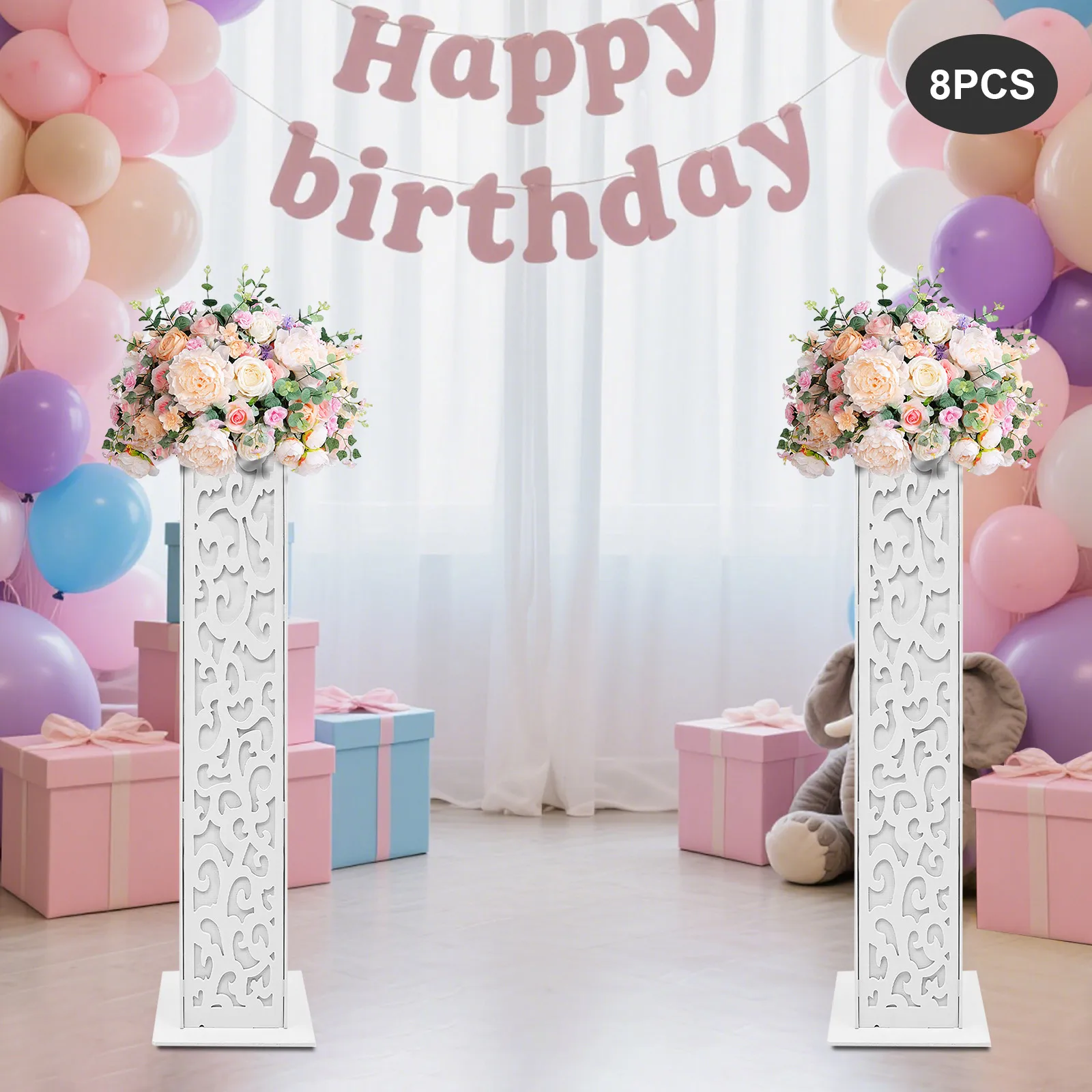 8 шт., белая полая рамка из ПВХ для свадебного стиля, направляющая для банкета, высокая несущая декоративная цветочная основа
8 шт., белая полая рамка из ПВХ для свадебного стиля, направляющая для банкета, высокая несущая декоративная цветочная основа