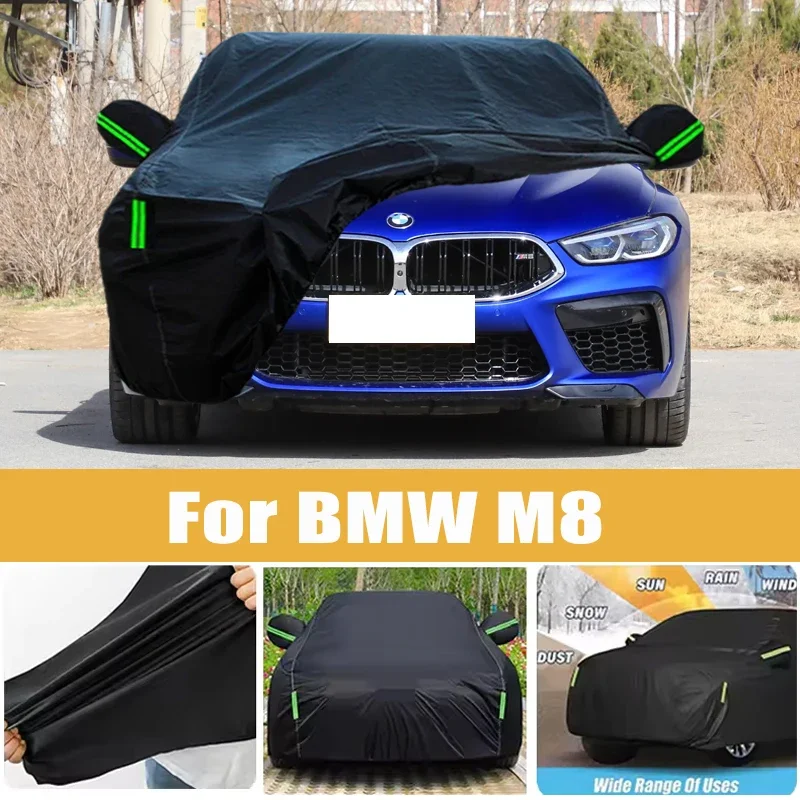 For BMW M8 Full Car Cover Four Seasons Universal Outdoor Sun Anti UV Rain Snow Dust Protection Oxford Cloth Car Accessories
For BMW M8 Full Car Cover Four Seasons Universal Outdoor Sun Anti UV Rain Snow Dust Protection Oxford Cloth Car Accessories