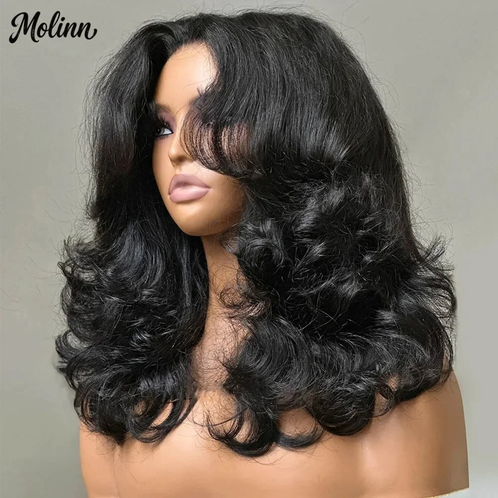 Short Body Wave Layered Lace Fornt Wig With Bangs 13x4 HD Glueless Pre Plucked Daily Synthetic Middle Part Realistic for Women
Short Body Wave Layered Lace Fornt Wig With Bangs 13x4 HD Glueless Pre Plucked Daily Synthetic Middle Part Realistic for Women
