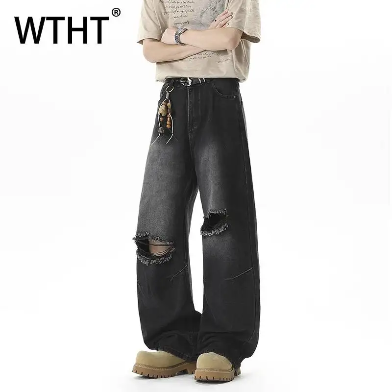 WTHT Fashion Men's Hole Burr Edge Do Old Design Denim Pants Vintage High Street Straight Loose Jeans Male 2026 Summer 2A3104
WTHT Fashion Men's Hole Burr Edge Do Old Design Denim Pants Vintage High Street Straight Loose Jeans Male 2026 Summer 2A3104