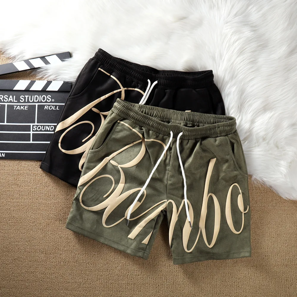 Foam Letters Print Suede Shorts Black Green Drawstring Loose Casual Pants Men Women Couple Beach Holiday Shortpant Summer Style
Foam Letters Print Suede Shorts Black Green Drawstring Loose Casual Pants Men Women Couple Beach Holiday Shortpant Summer Style