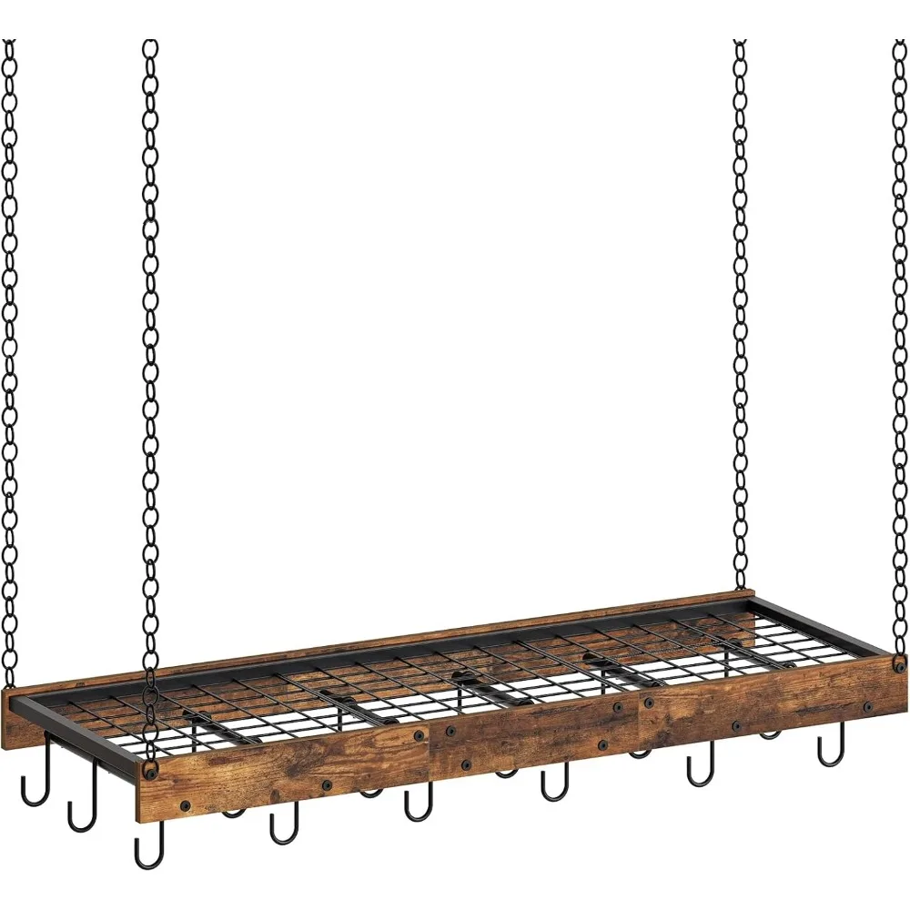 Ceiling Wall Mounted Pot Rack with Hooks Industrial Cookware Storage Organizer for Kitchen Pans
Ceiling Wall Mounted Pot Rack with Hooks Industrial Cookware Storage Organizer for Kitchen Pans