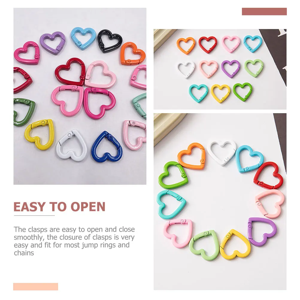 20 Pcs Spring Keychain Charms Cute Heart Clasps Small Carabiner Clip for Keys Clips Metal Buckle DIY Buckles
20 Pcs Spring Keychain Charms Cute Heart Clasps Small Carabiner Clip for Keys Clips Metal Buckle DIY Buckles