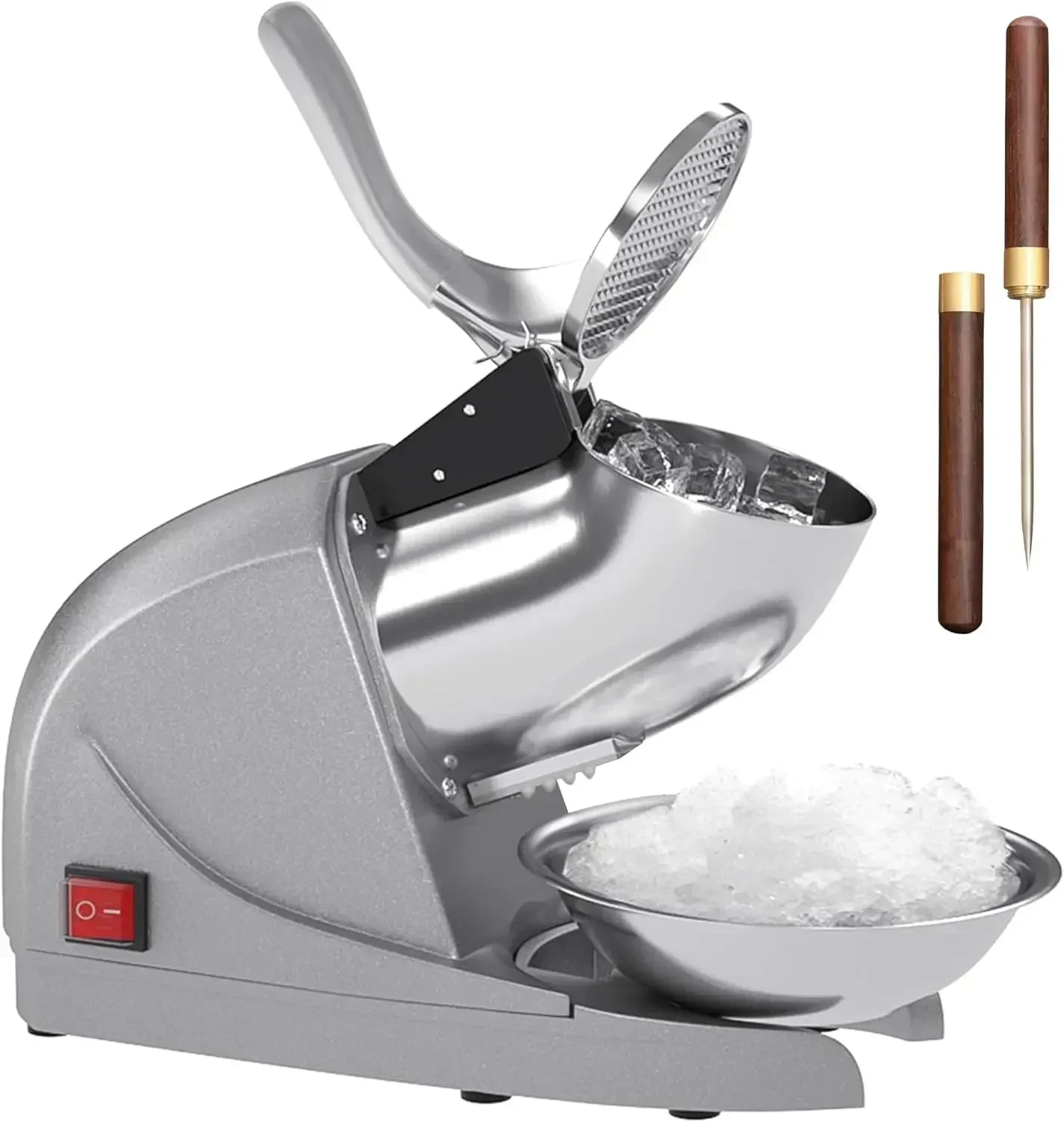 Shaved Ice Machine, Electric 3 Blade Snow Cone Machines, 380W Ice Crusher Machine, 286 lb/hr Ice Crusher
Shaved Ice Machine, Electric 3 Blade Snow Cone Machines, 380W Ice Crusher Machine, 286 lb/hr Ice Crusher