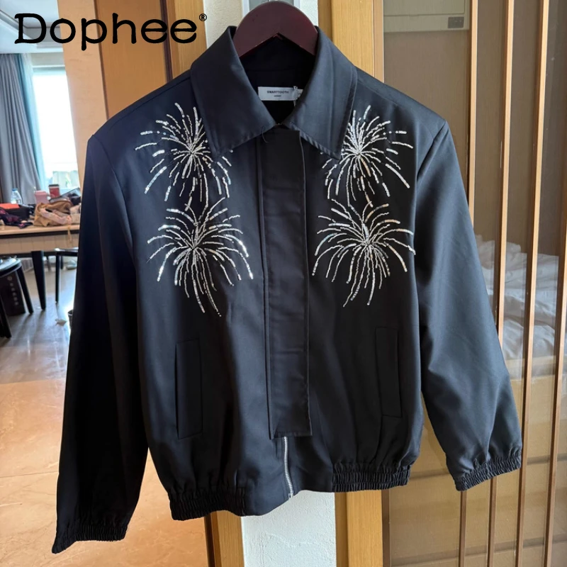 Men's Three-Dimensional Sequin Lapel Jackets Men's 2025 Autumn Winter New Loose Chic Jackets Short Style Trend Long Sleeve Coats
Men's Three-Dimensional Sequin Lapel Jackets Men's 2025 Autumn Winter New Loose Chic Jackets Short Style Trend Long Sleeve Coats