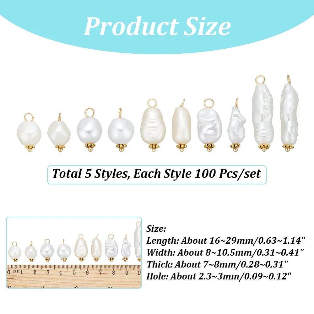 Imitation Pearl Acrylic Pendant with Brass Findings Mixed Shapes Floral White 16~29x8~10.5x7~8mm Hole: 2.3~3mm 5style
Imitation Pearl Acrylic Pendant with Brass Findings Mixed Shapes Floral White 16~29x8~10.5x7~8mm Hole: 2.3~3mm 5style