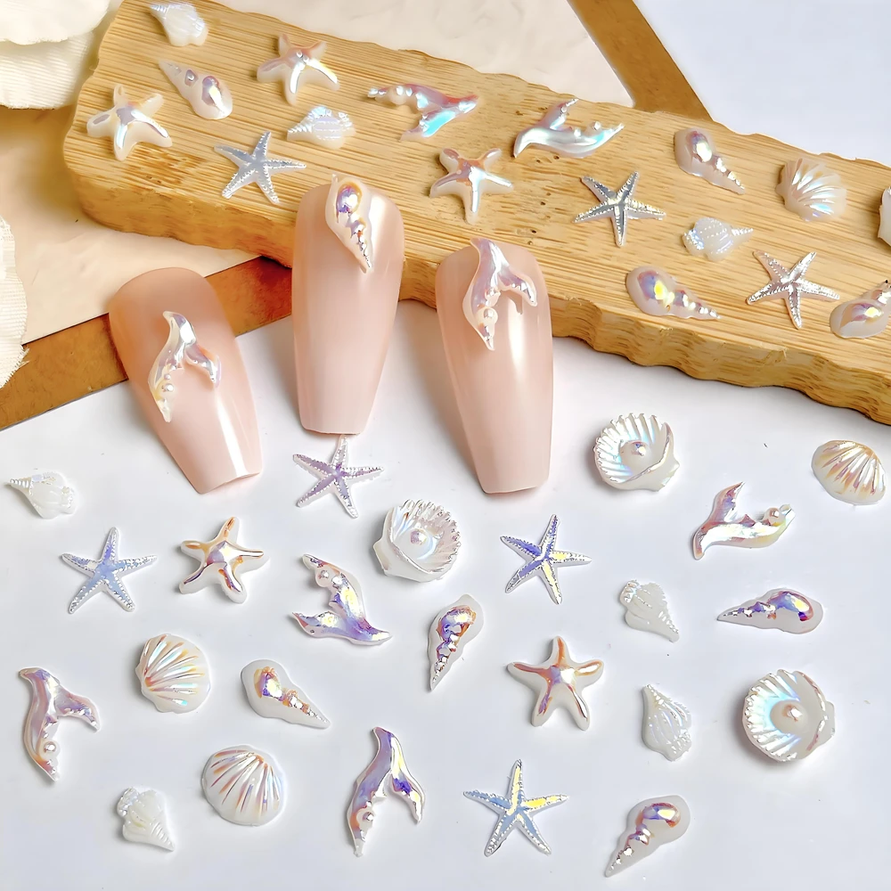 50PCS Polar Glow 3D Acrylic Nail Art Shell Conch Starfish Charms Accessories For Nails Decoration Manicure Supplies Material
50PCS Polar Glow 3D Acrylic Nail Art Shell Conch Starfish Charms Accessories For Nails Decoration Manicure Supplies Material