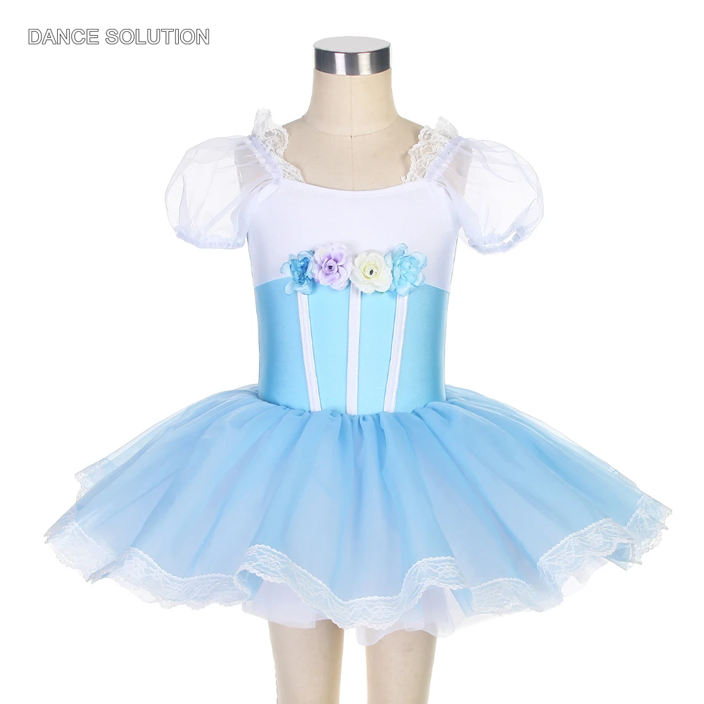 Children's Short Puff Sleeves Ballet Tutu Dress Spandex Bodice with Short Tulle Skirt for Girls Stage Performance Dress 19801
Children's Short Puff Sleeves Ballet Tutu Dress Spandex Bodice with Short Tulle Skirt for Girls Stage Performance Dress 19801