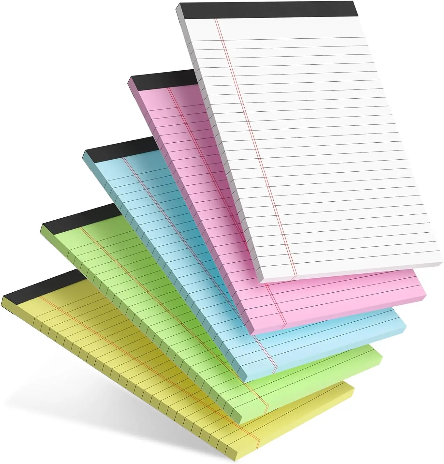 5-Pack Colorful College Ruled Legal Pads, 5x8 Inches, 30 Sheets Each for School and Office Use
5-Pack Colorful College Ruled Legal Pads, 5x8 Inches, 30 Sheets Each for School and Office Use