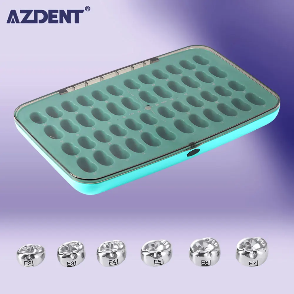 48Pcs/Box Dental Primary Molar Crown Teeth Preformed Stainless Steel Temporary Crowns Kit Kids AZDENT Pediatric Dentistry Supply
48Pcs/Box Dental Primary Molar Crown Teeth Preformed Stainless Steel Temporary Crowns Kit Kids AZDENT Pediatric Dentistry Supply