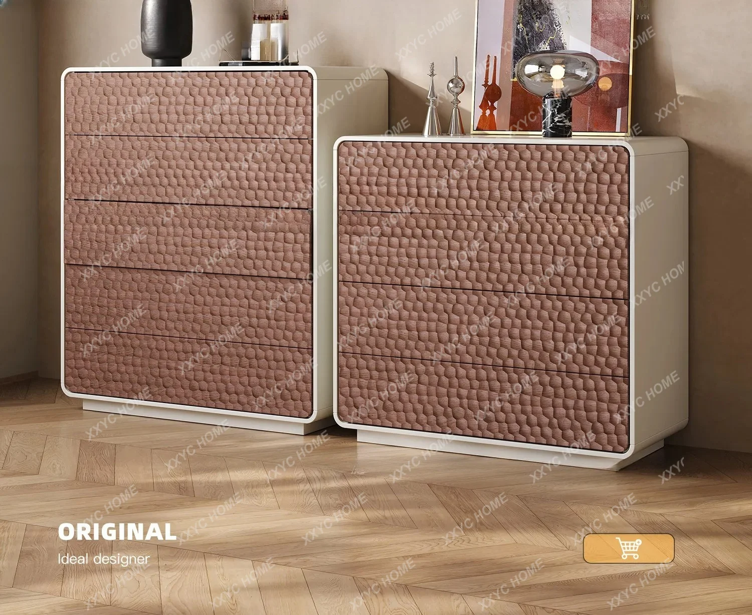 Living room light luxury high-end bedroom chest of drawers new wall cabinet
Living room light luxury high-end bedroom chest of drawers new wall cabinet