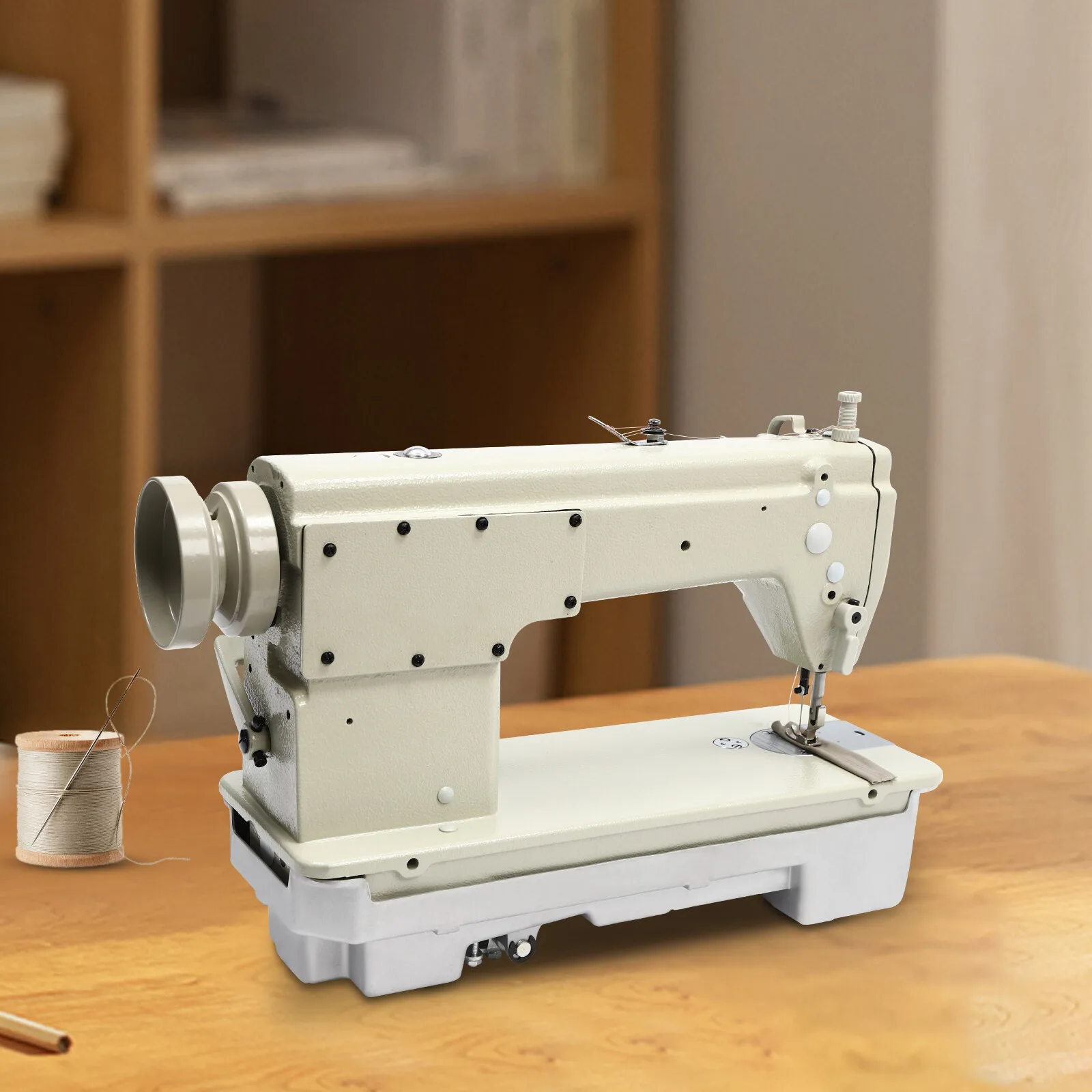 White Iron Freestanding DDL-6150-H Heavy Duty Straight Stitch Sewing Machine
White Iron Freestanding DDL-6150-H Heavy Duty Straight Stitch Sewing Machine