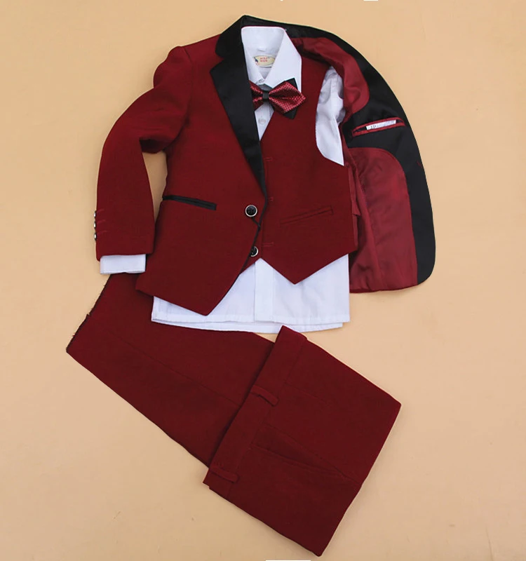 Velvet Children's Boy Red Black Suit Suit In Spring And Autumn Wedding Set Including 3 Pieces Jacket+Vest+Pants Size No Shirt
Velvet Children's Boy Red Black Suit Suit In Spring And Autumn Wedding Set Including 3 Pieces Jacket+Vest+Pants Size No Shirt