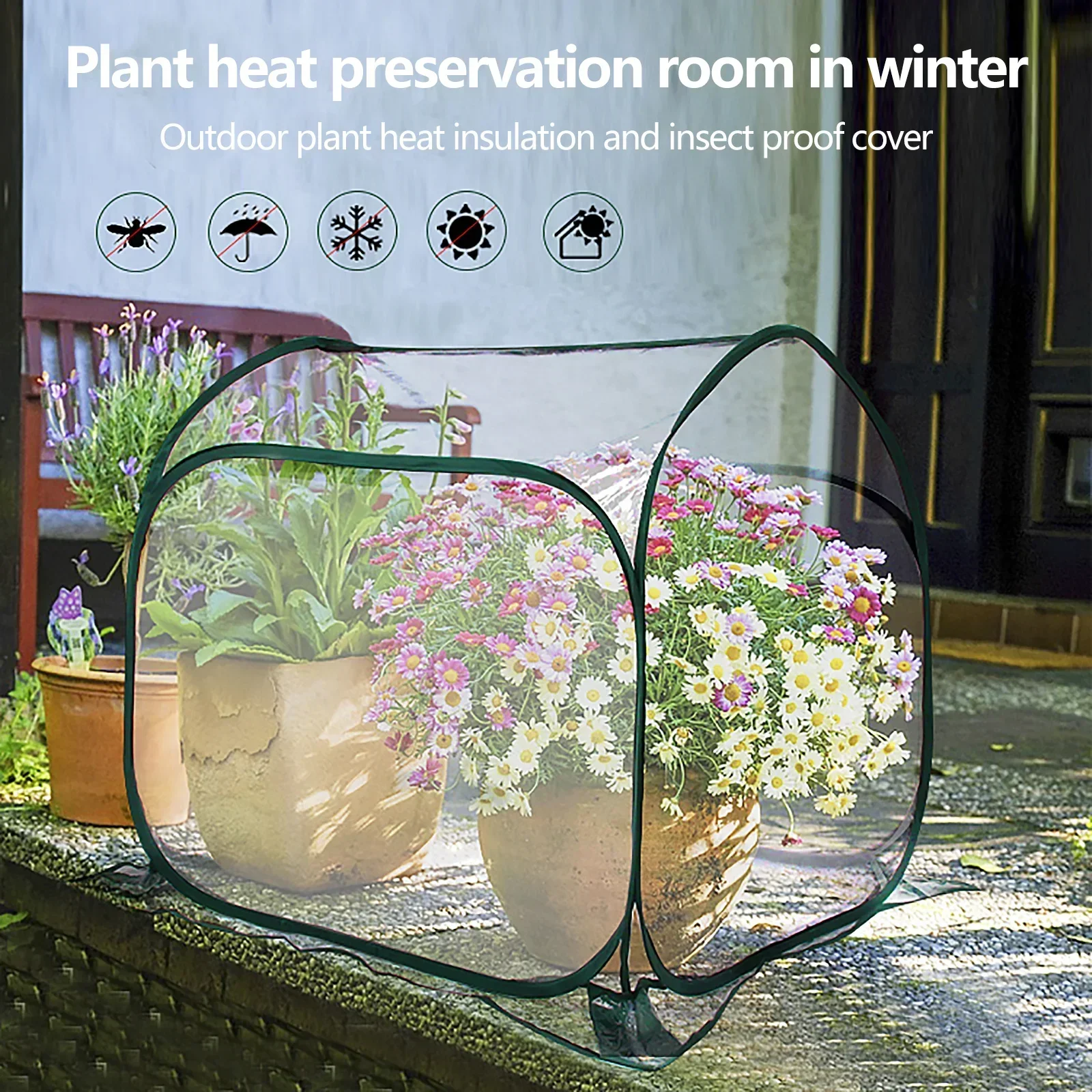 Insulation Warm Room Greenhouse With Ground Nail Outdoor Indoor Glass Fiber Rod Safe Useful Plastic Portable Garden Green House
Insulation Warm Room Greenhouse With Ground Nail Outdoor Indoor Glass Fiber Rod Safe Useful Plastic Portable Garden Green House