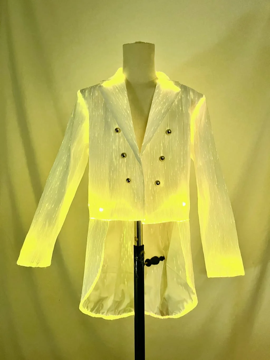 Aurora Fiber Optic Luminous Tailcoat Jacket – High-Definition Glow Performance Blazer
Aurora Fiber Optic Luminous Tailcoat Jacket – High-Definition Glow Performance Blazer