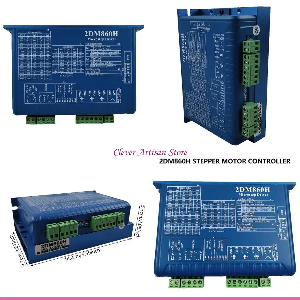 E06B 2DM860H Модуль привода шагового двигателя Микрошаговый контроллер Контроллер шагового двигателя
E06B 2DM860H Модуль привода шагового двигателя Микрошаговый контроллер Контроллер шагового двигателя
