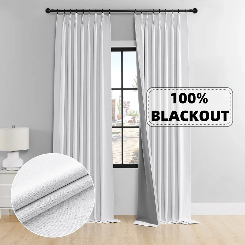 310cm Height Custom Made 100% Blackout White Window Curtains for Living Room and Bedroom, Solid Color Drapes for Kitchen
310cm Height Custom Made 100% Blackout White Window Curtains for Living Room and Bedroom, Solid Color Drapes for Kitchen