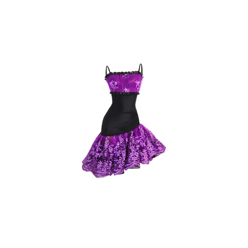 Latin Dance Dress Purple Embroidered Lace Fishbone Skirt National Standard Dance Performance Dress Set ADL100
Latin Dance Dress Purple Embroidered Lace Fishbone Skirt National Standard Dance Performance Dress Set ADL100