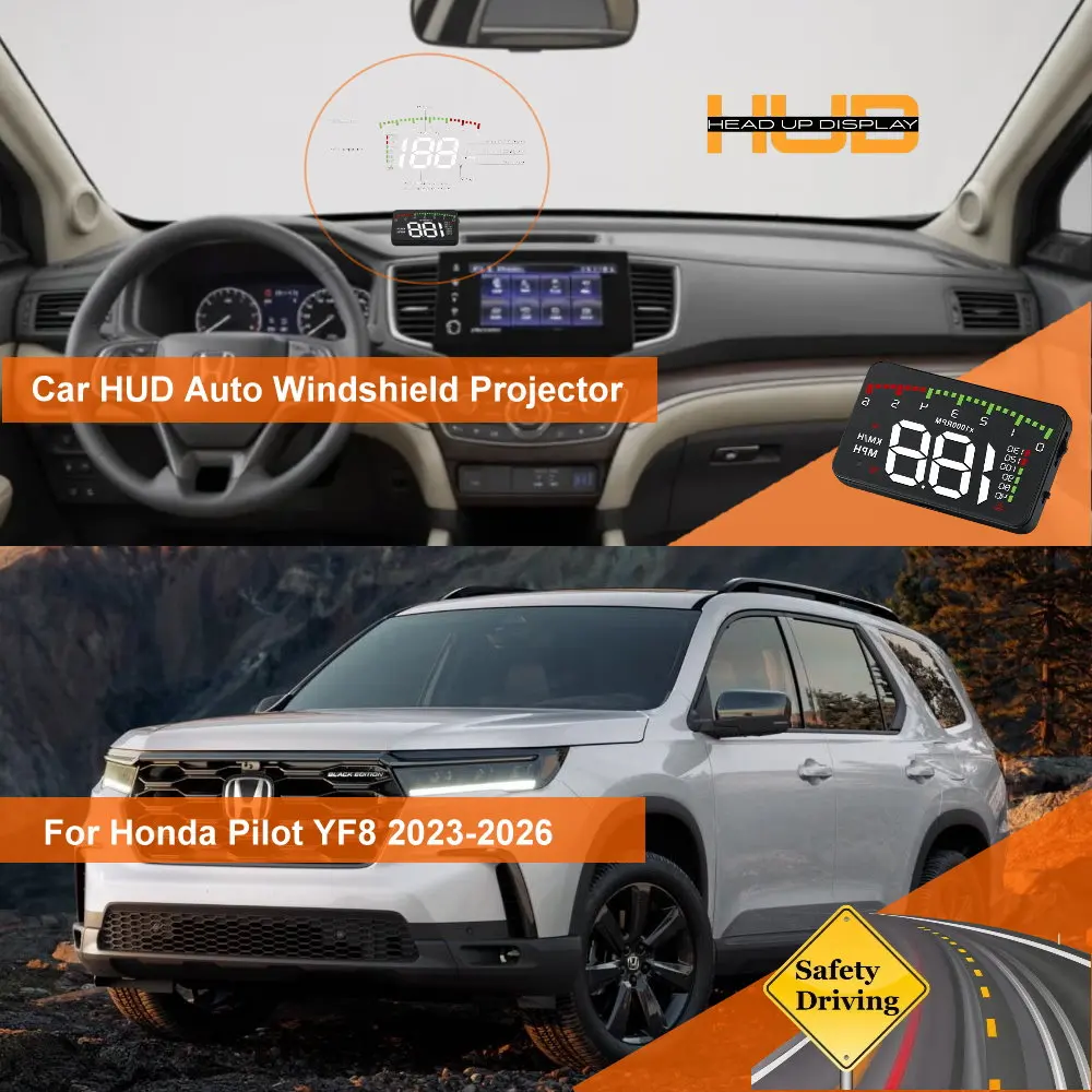 Car Head Up Display HUD For Honda Pilot YF3/YF4 2009-2015 YF5/YF6 2016-2022 YF8 2023-2026 Auto Windshield Projector Accessories
Car Head Up Display HUD For Honda Pilot YF3/YF4 2009-2015 YF5/YF6 2016-2022 YF8 2023-2026 Auto Windshield Projector Accessories