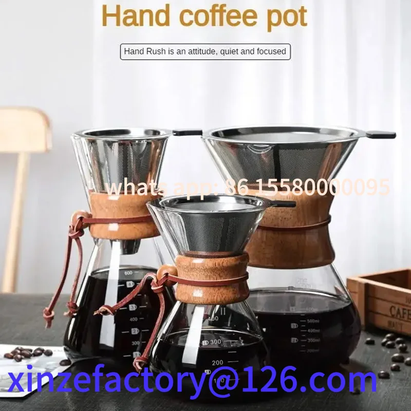 Customizable Hand Glass Coffee Kettle with Stainless Steel Filter Drip Brewing Hot Brewer Pot Dripper Barista Pour
Customizable Hand Glass Coffee Kettle with Stainless Steel Filter Drip Brewing Hot Brewer Pot Dripper Barista Pour