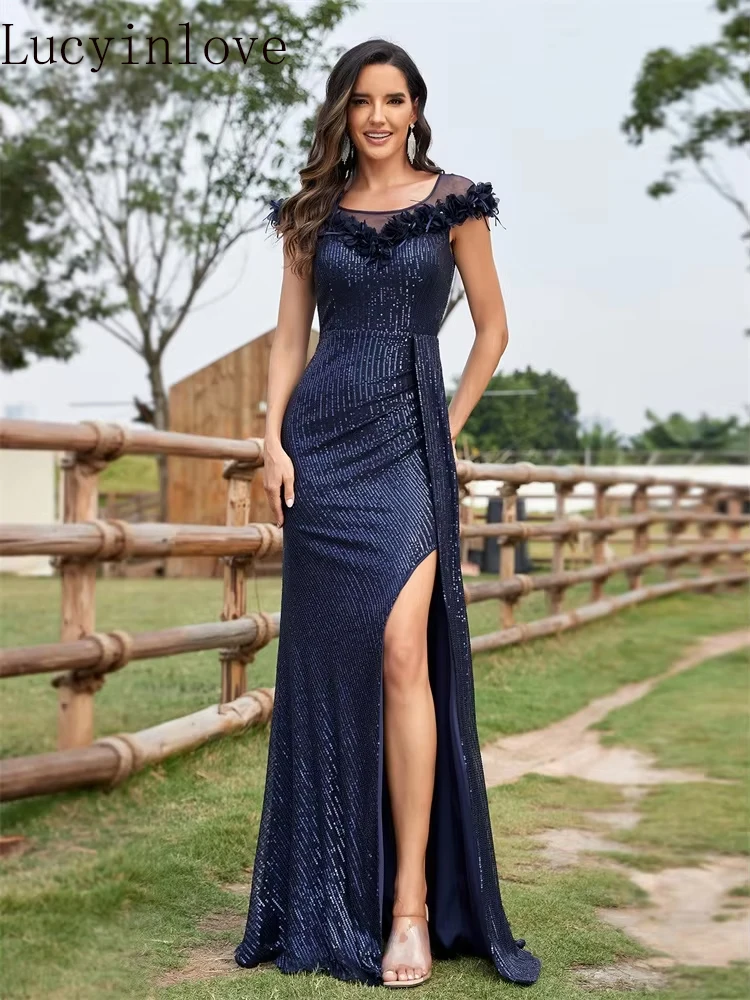 Lucyinlove Elegant Applique Long Sequins Evening Dresses Women Luxury High Split Mermaid Prom Party Cocktail Gowns
Lucyinlove Elegant Applique Long Sequins Evening Dresses Women Luxury High Split Mermaid Prom Party Cocktail Gowns