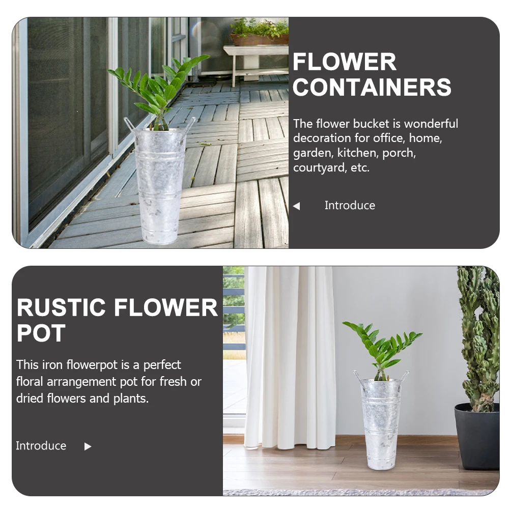 4 Pcs Metal Vase Galvanized Bucket Planters Iron Flower Pot Rustic Decor Home Garden Office CourtyardVintage Style
4 Pcs Metal Vase Galvanized Bucket Planters Iron Flower Pot Rustic Decor Home Garden Office CourtyardVintage Style