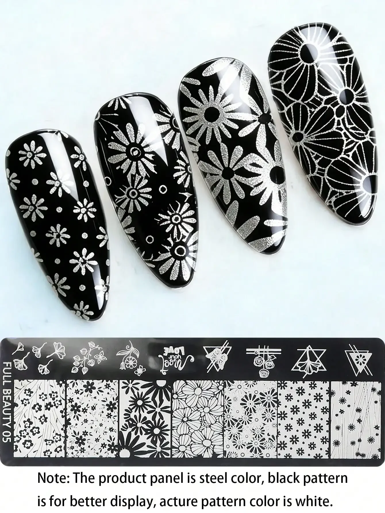 1pc Vintage Daisy Flower Nail Art Stamping Plate, Stainless Steel Floral Nail Stamp Template For Spring/Summer, Reusable DIY Nail Printing Tool, Elegant Floral Nail Art Accessory For Women & Girls
1pc Vintage Daisy Flower Nail Art Stamping Plate, Stainless Steel Floral Nail Stamp Template For Spring/Summer, Reusable DIY Nail Printing Tool, Elegant Floral Nail Art Accessory For Women & Girls