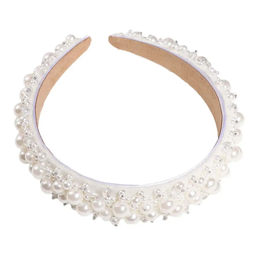 Fashion Wide Side Bridal Hair Hoop Large Baroque Pearl Headbands Korean Style Handmade Women Hairbands Wedding
Fashion Wide Side Bridal Hair Hoop Large Baroque Pearl Headbands Korean Style Handmade Women Hairbands Wedding