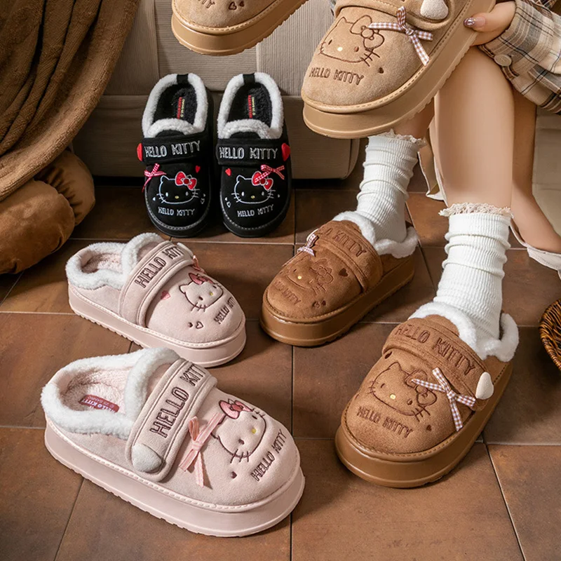 Kawaii HelloKitty Plush Slippers Cartoon Women Cotton Shoes Comfortable Slip-on House Couple Slippers for Indoor Bedrooms
Kawaii HelloKitty Plush Slippers Cartoon Women Cotton Shoes Comfortable Slip-on House Couple Slippers for Indoor Bedrooms